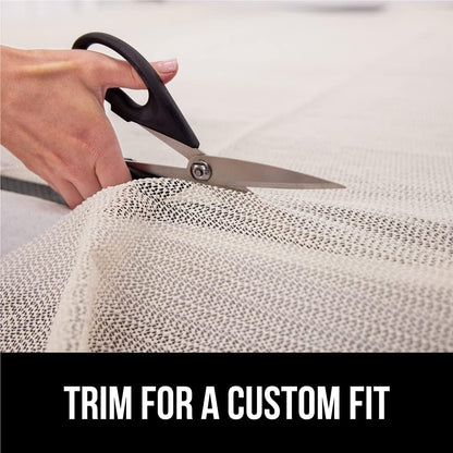 Non Slip Mattress Gripper, Prevents Mattresses from Sliding and Holds Bed in Place, Pad Grips Beds, Sofa, Couch, Chair Cushions and Helps Keep Topper from Slipping, Easy Trim Pads, Queen