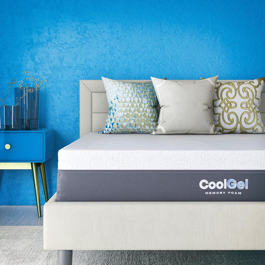 12 Inch Queen Memory Foam Mattress Medium Firm, Queen Size Memory Foam Mattress Cooling, Made in the USA, 12" Depth with Pressure Relief, Certipur-Us Certified No Fiberglass, Coolgel Bed