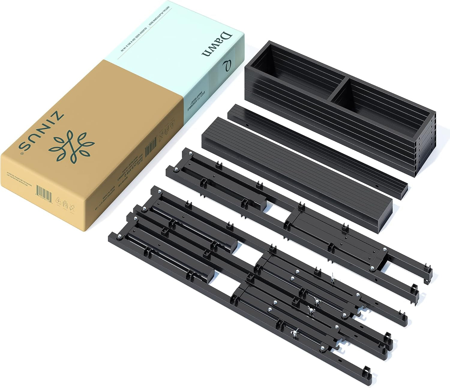 Sleep Master Do-It-Yourself Smart Platform Metal Bed Frame, Queen