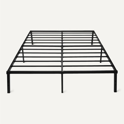 -Metal Bed Frame, Non-Foldable Platform Bed, Easy Assembly, Queen, 60W X 80L In, Black