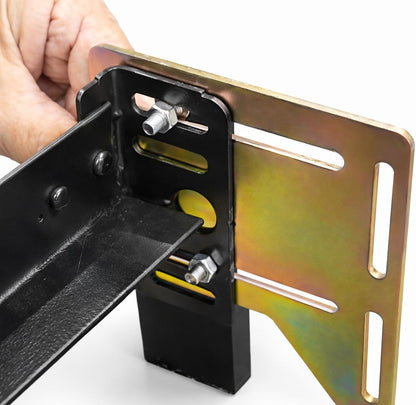 #745 Queen Bed Frame Modification Adapter Bracket – Heavy-Duty Steel Headboard Conversion Plates, Set of 2 with Hardware, Converts Bolt-On to Hook-On or Extends Frame Width
