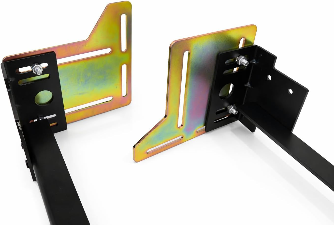 #745 Queen Bed Frame Modification Adapter Bracket – Heavy-Duty Steel Headboard Conversion Plates, Set of 2 with Hardware, Converts Bolt-On to Hook-On or Extends Frame Width
