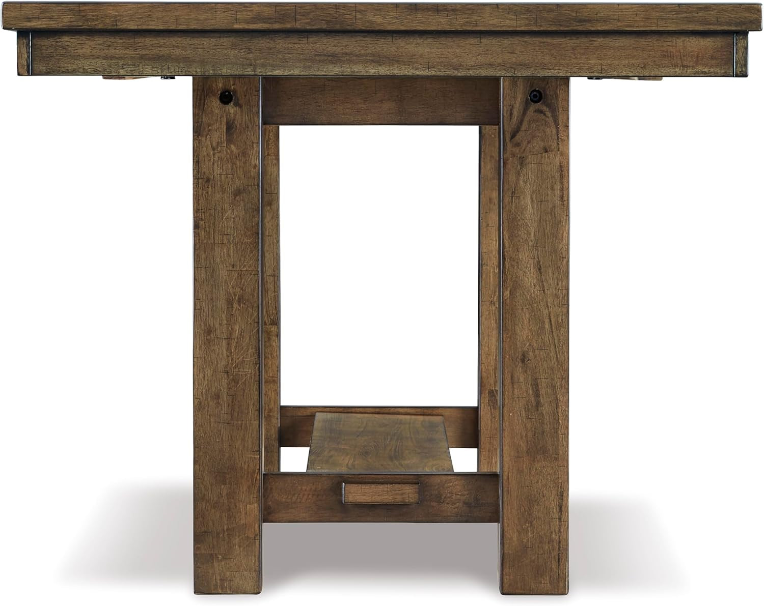 Moriville Farmhouse 36” X 30” Dining Extension Table, Seats up to 8, Brown