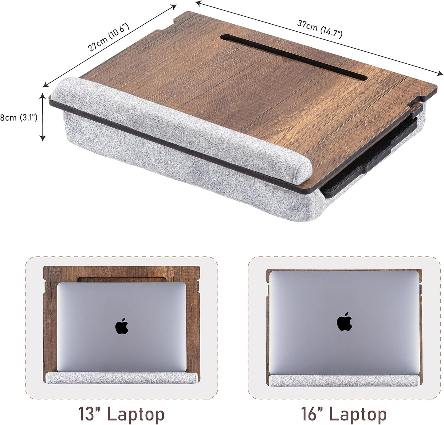 Lap Desk for Laptop - Laptop Tray with Cushion, Portable Lap Desk for Lap, Adjustable Lapdesk, Couch Lap Top Table for Work, Ergonomic Lap Top Stand for Bed