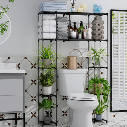 over the Toilet Storage Cabinet, Premium Bathroom Organizer and Storage Shelves for Small Spaces, Space-Saving Bathroom Shelving Units