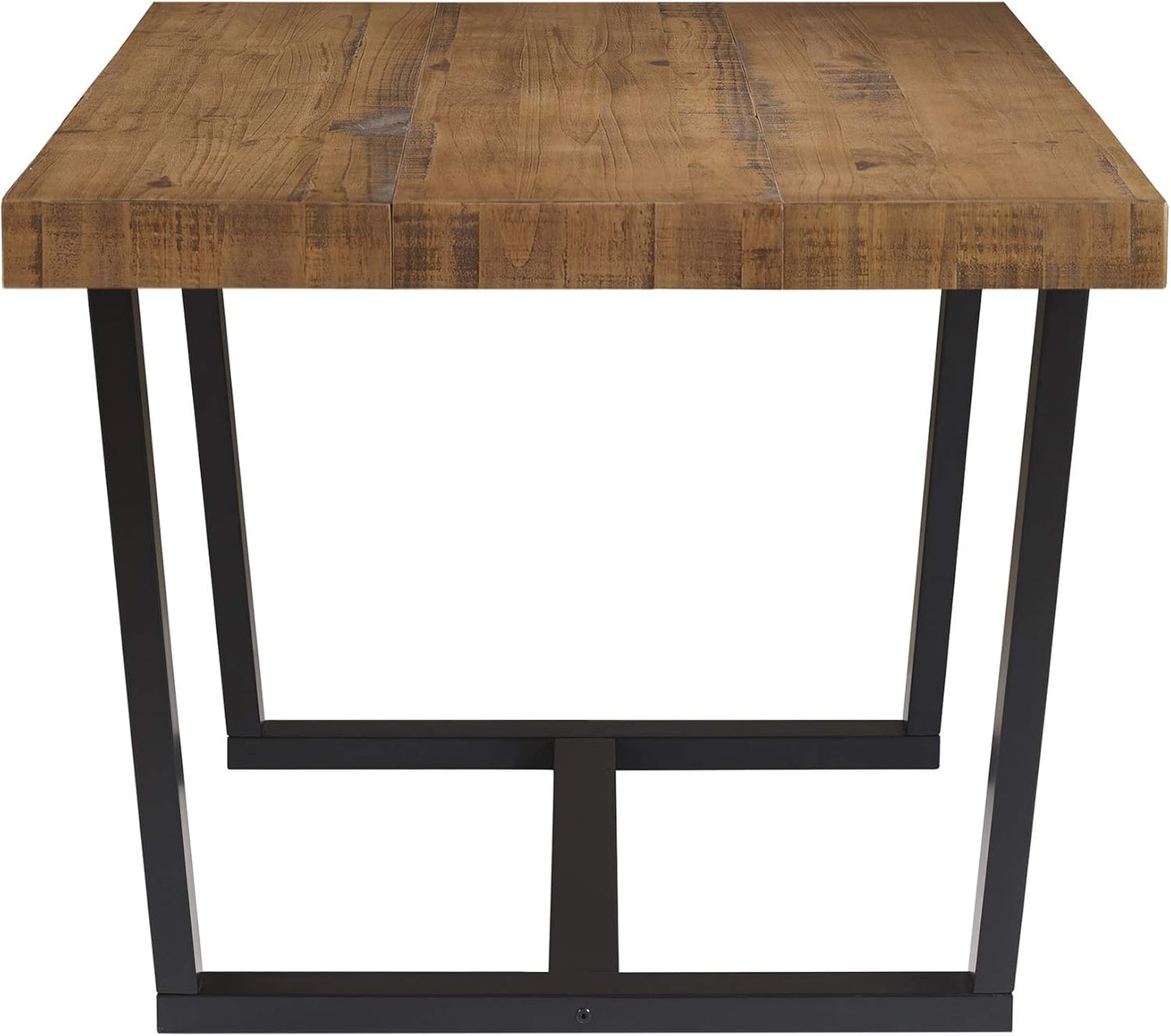 Durango Distressed Solid Wood Dining Table, 52 Inch, Rustic Oak