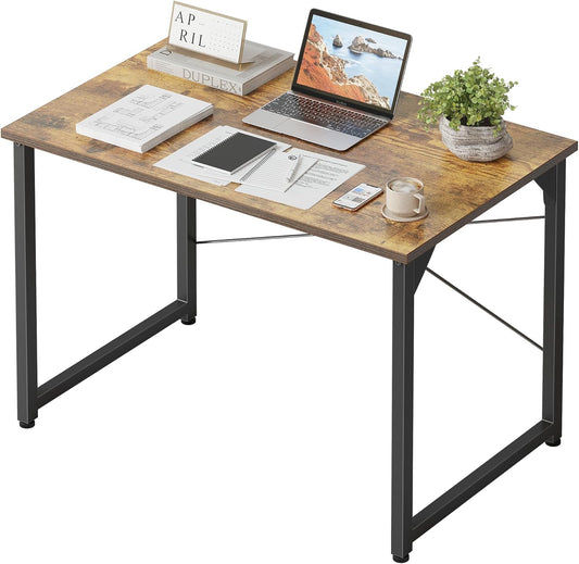 Computer Desk, 32 Inch Small Home Office Desk for Small Spaces, Modern Simple Style for Home, Office, Study, Writing, Deep Brown