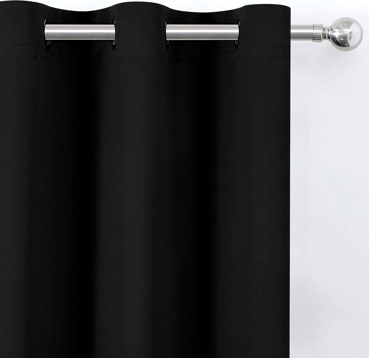 Blackout Curtains 52 X 84 Inches Long Black Curtains Set of 2 Panels Thermal Insulated Room Darkening Curtains for Bedroom