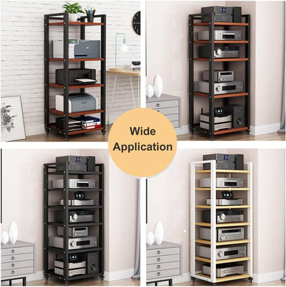 7-Tier Heavy Duty Audio Component Rack, 140Cm Tall - Hifi Amplifier Rack/Audio-Video Shelving - CD Record Player Stereo Receiver AV Equipment Cabinet Display Stand(B)