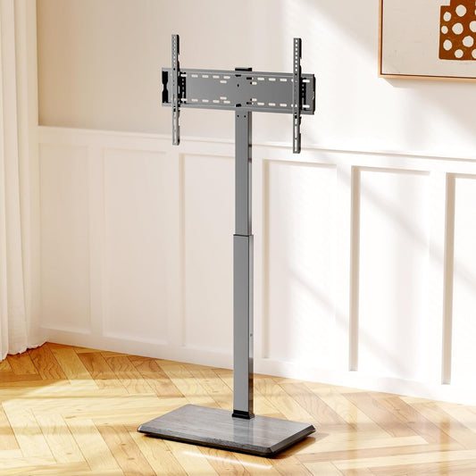 Universal Floor TV Stand,Tv Floor Mount Stand for 32-75 Inch TV up to 110 Lbs, Swivel and Height Adjustable Tall TV Stand for Bedroom,Office(Tcp01-M-A02)
