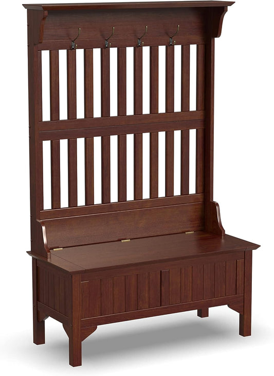 General Line Cherry Hall Tree with Bench
