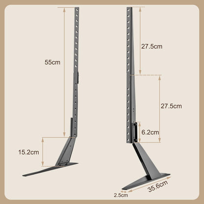 Universal TV Stand, Metal TV Legs for 20-65 Inch Lcd/Led/Oled/Plasma Flat&Curved Screen TV Height Adjustment with VESA 75X75Mm to 800X500Mm Max ML1760