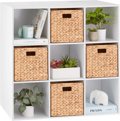 Best Choice Products 9-Cube Storage Organizer, 11In Shelf Opening, Bookcase, Display Shelf, Customizable W/ 3 Removable Back Panels - White