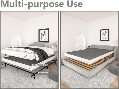 5 Inch Box Spring for Queen Bed, Heavy Duty Metal Mattress Foundation, 3000 Lbs Capacity, Low Profile Bed Base, Noise-Free, Easy Assembly, Fabric Cover