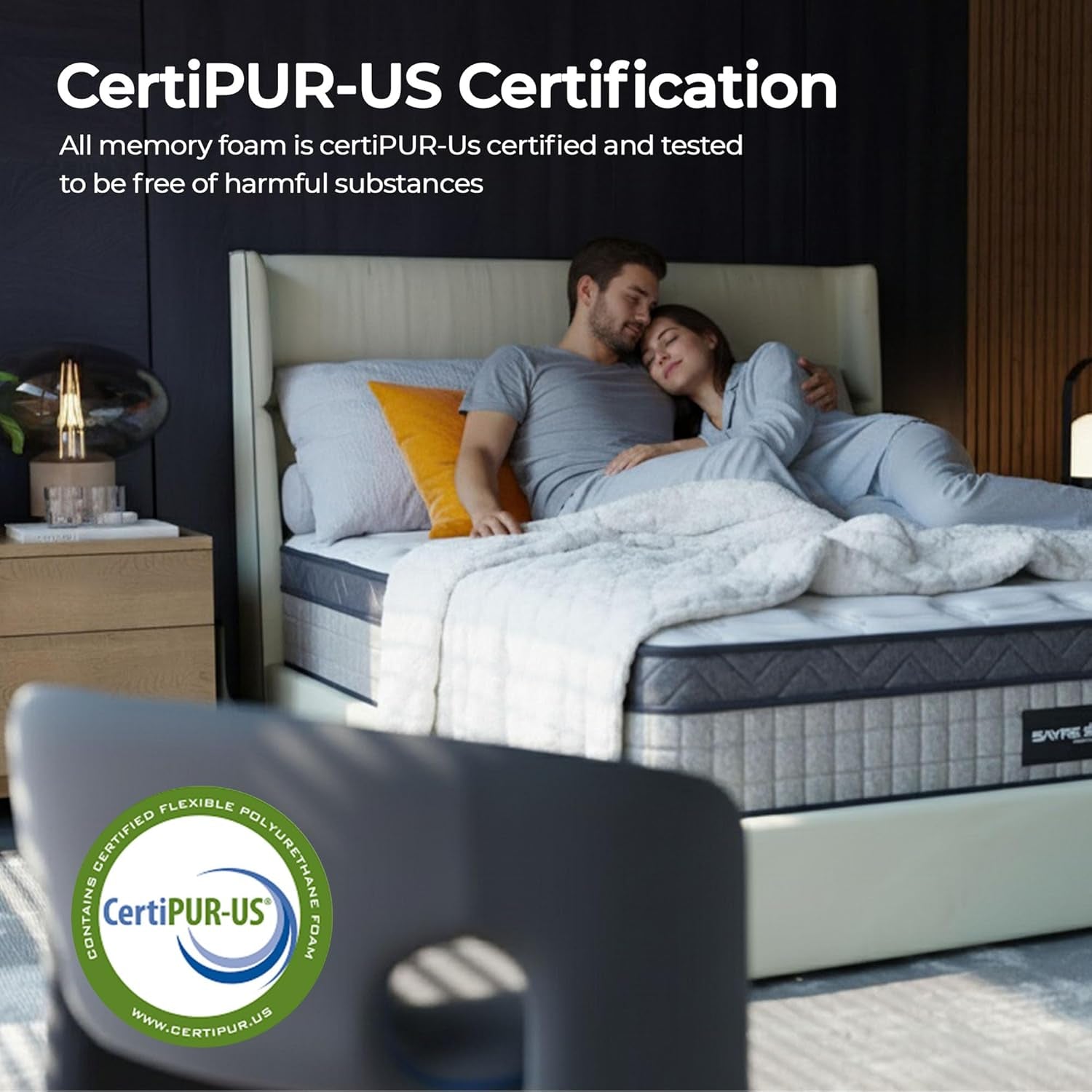 Sayre 10 Inch Queen Memory Foam Mattress in a Box – Cooling Gel Infused, Medium Firm Support, Certipur-Us & Oeko-Tex Certified, Pressure Relief Mattress for Back Pain & Motion Isolation