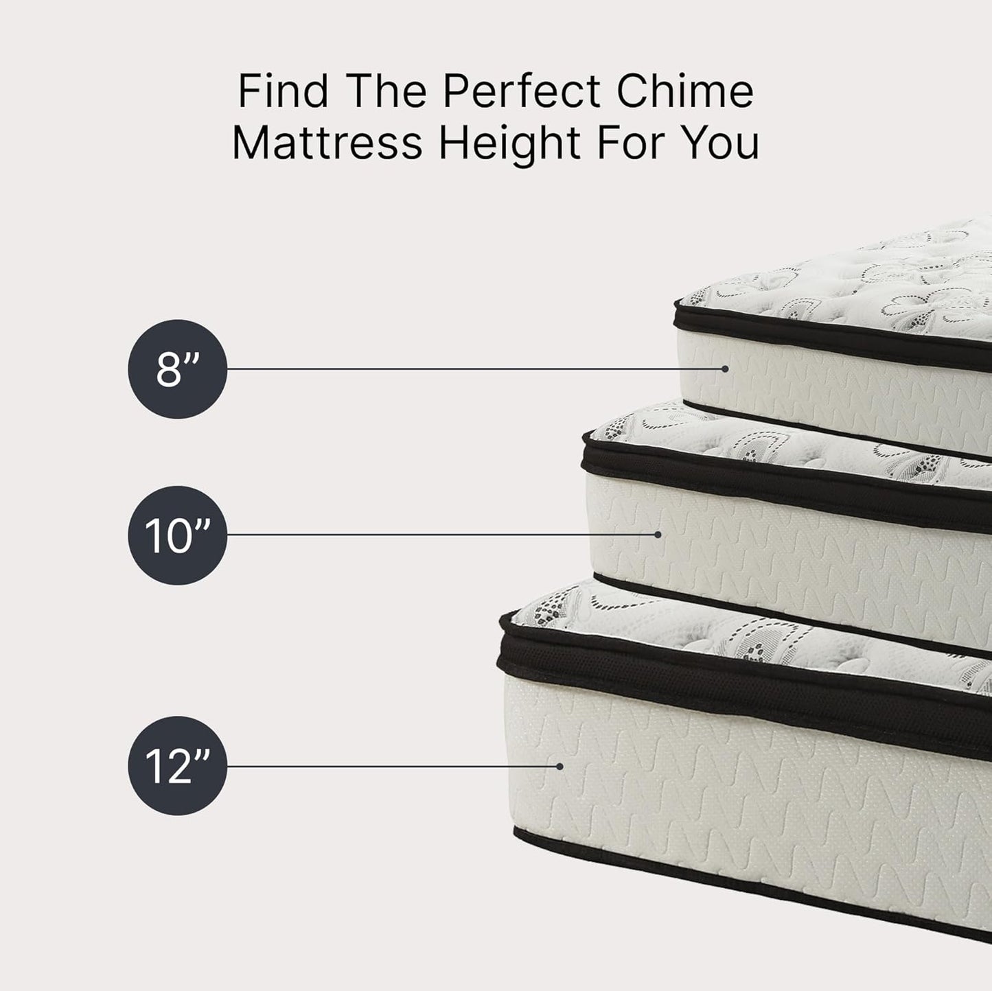 Signature Design by Ashley Chime 12 Memory Foam Mattress, Ultra Plush Contouring Support, Thick Memory Foam for Pressure Relief, Mattress in a Box, Queen Size