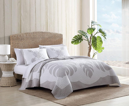 Tommy Bahama - King Sham, Cotton Bedding with Envelope Closure, Breathable Bedding Set (Molokai Grey)