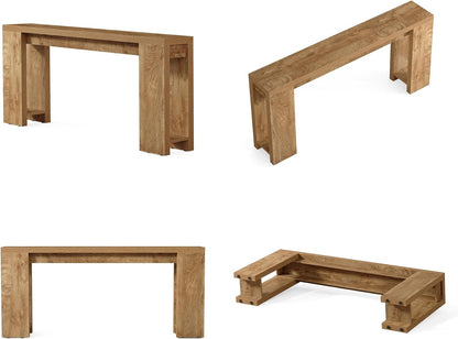 70.9-Inch Long Console Table, Narrow Sofa Table behind the Couch, Farmhouse Console Table for Living Room, Entryway, Hallway