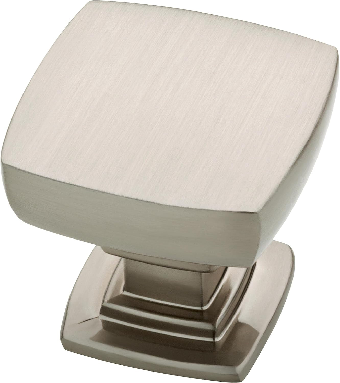 (10-Pack) – Brushed Nickel Cabinet Knobs for Dressers, Drawers, Kitchen Cabinet Door, Vanity, Furniture, Closet Knobs, 1-1/8 Inch Square | Webber