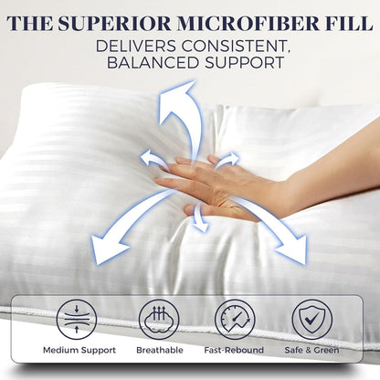King Size Bed Pillow - 2 Pack Hotel Collection Super Soft down Alternative Pillow for Sleeping, 20X36 Inches