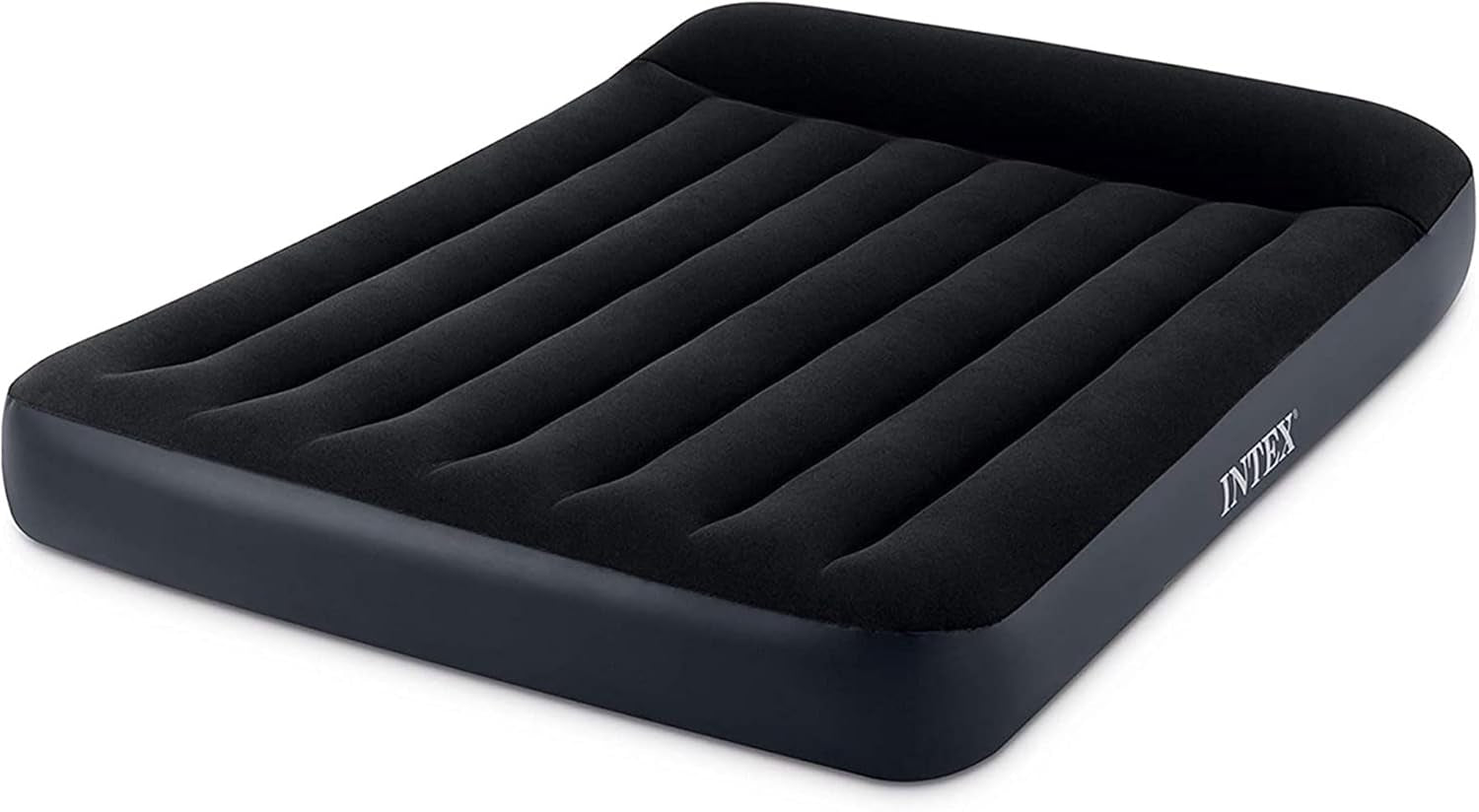 64147ED Dura-Beam Standard Pillow Rest Air Mattress: Fiber-Tech – Full Size – Built-In Electric Pump – 10In Bed Height – 600Lb Weight Capacity