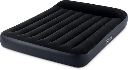64147ED Dura-Beam Standard Pillow Rest Air Mattress: Fiber-Tech – Full Size – Built-In Electric Pump – 10In Bed Height – 600Lb Weight Capacity
