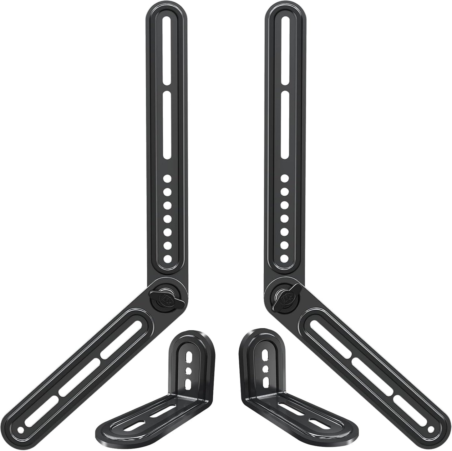Soundbar Mount Bracket for Mounting above or under TV Fits Most of Sound Bars up to 15 Lbs, with Detachable Long Extension Plates MD5420