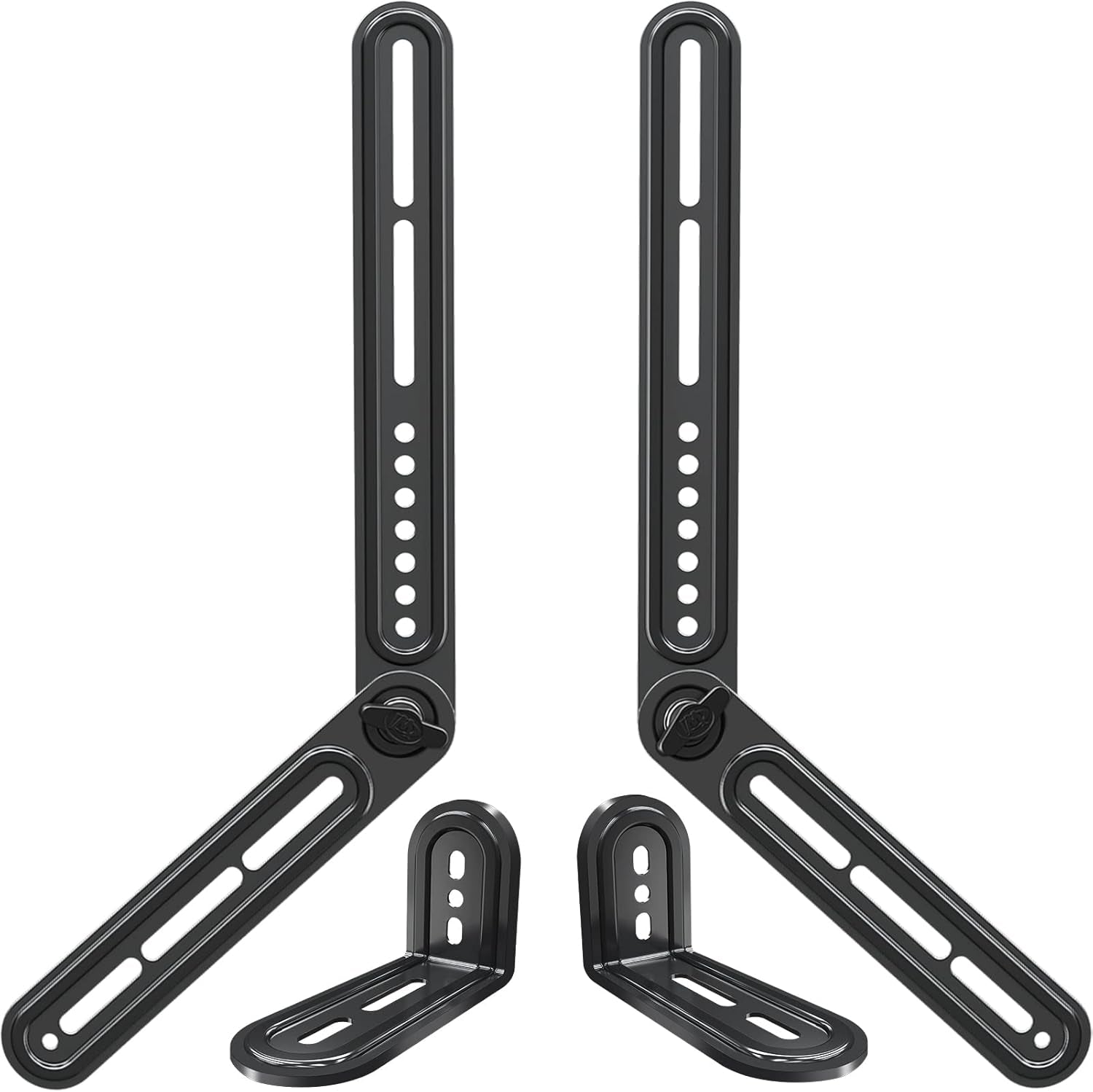 Soundbar Mount Bracket for Mounting above or under TV Fits Most of Sound Bars up to 15 Lbs, with Detachable Long Extension Plates MD5420