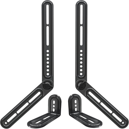 Soundbar Mount Bracket for Mounting above or under TV Fits Most of Sound Bars up to 15 Lbs, with Detachable Long Extension Plates MD5420