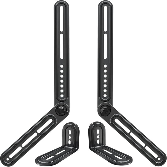 Soundbar Mount Bracket for Mounting above or under TV Fits Most of Sound Bars up to 15 Lbs, with Detachable Long Extension Plates MD5420