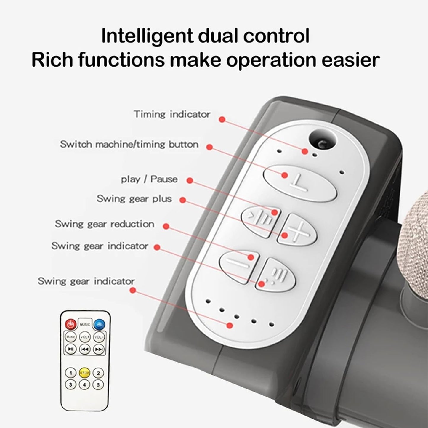 Electric Bluetooth Smart Baby Bedside Crib, Bassinet for Co-Sleeping, Infant Bedside Sleeper Cot, Foldable Baby Bassinet Crib with Remote Control, Music and 5 Swaying Gears (601 Khaki)