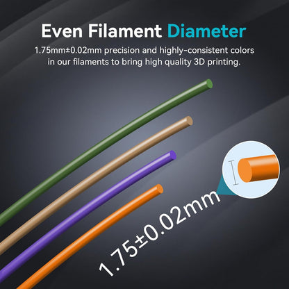 4KG 3D Printer Filament PLA plus 1.75Mm, Neatly Wound PLA Filament 1.75Mm PRO, PLA+ Filament for Most FDM 3D Printer, 1Kg Spool, 4 Packs, Black
