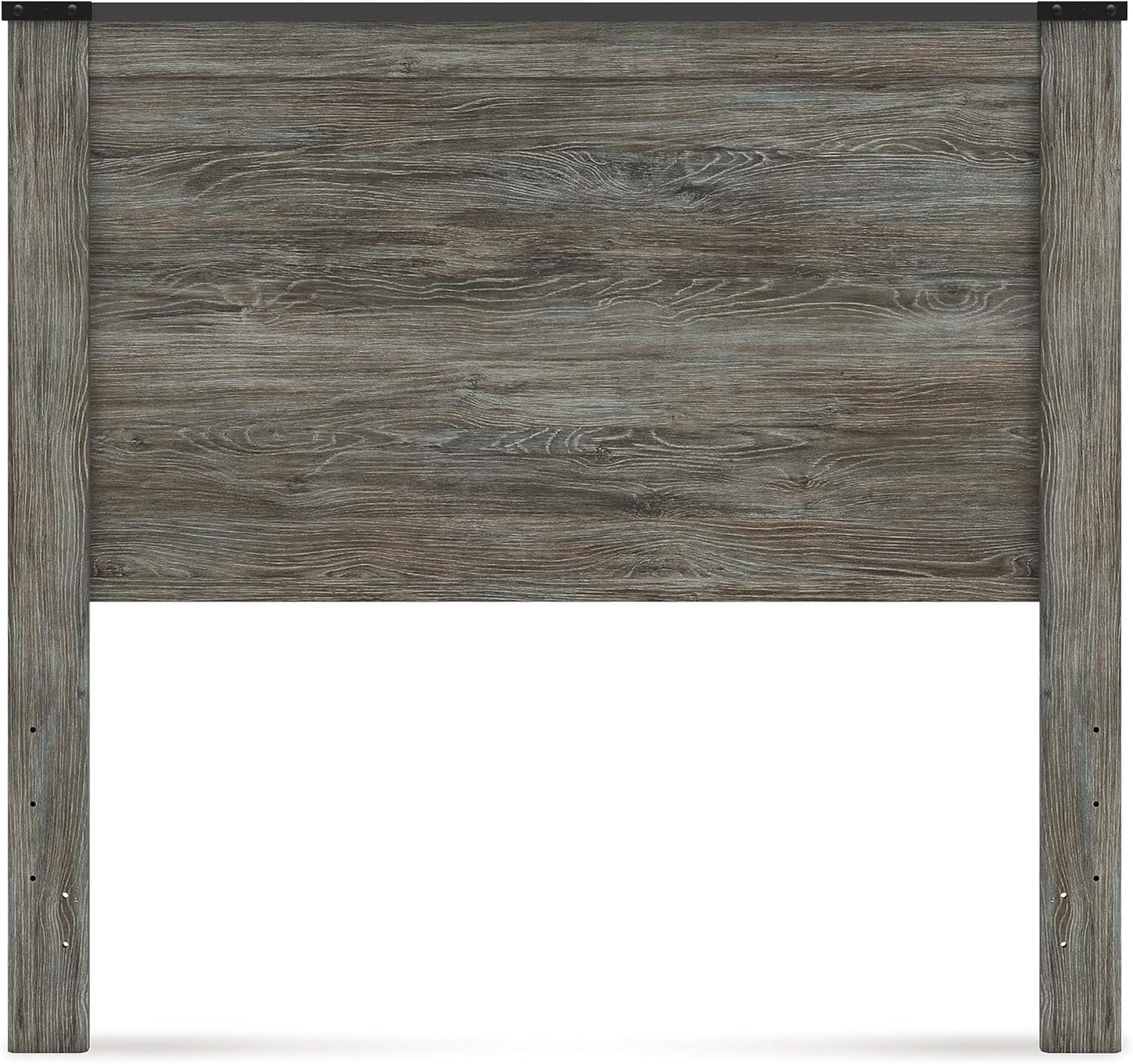 Signature Design by Ashley Frandern Rustic Panel Headboard with Nailhead, Full, Gray