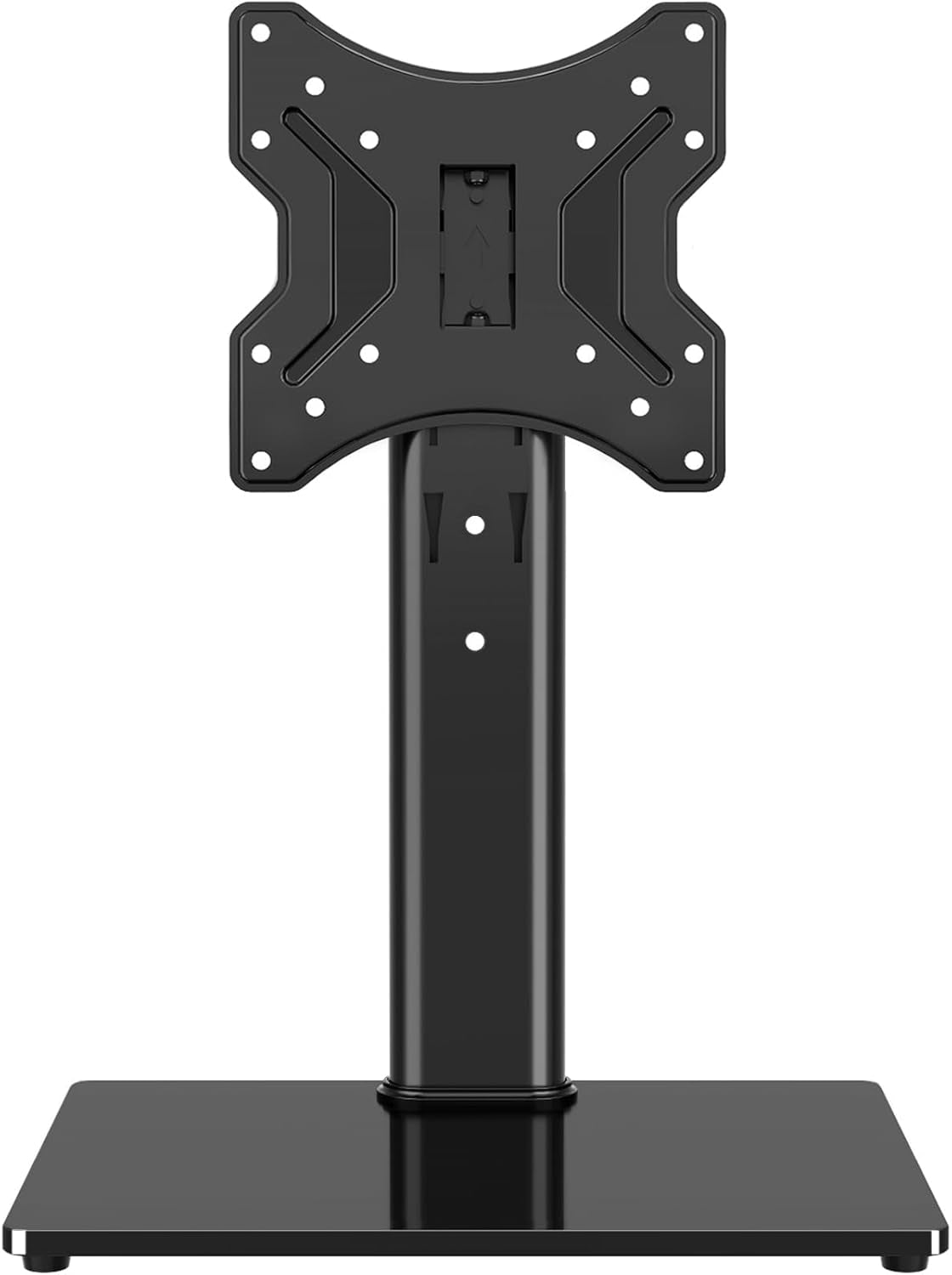 Universal TV Stand Base, Swivel Table Top TV Stand for 20-43 Inch Tvs/Monitors with 4 Level Height Adjustment and Tempered Glass Base, Holds up to 88 Lbs, VESA 200X200Mm