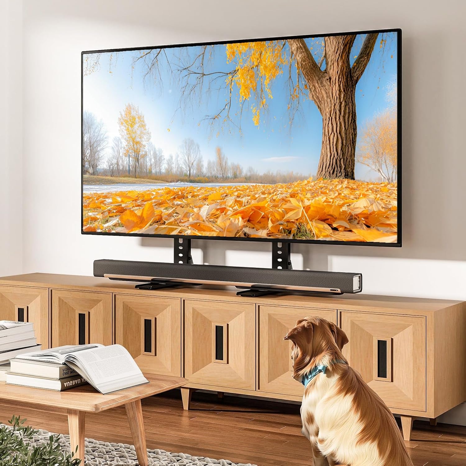 TAVR Universal Table Top TV Stand Mount, TV Legs for Most 20-75 Inch Tvs, Replacement TV Feet with Great Load-Bearing Holds up to 110 Lbs, TV Stands Base with Cable Management, Max VESA 800X600 Mm