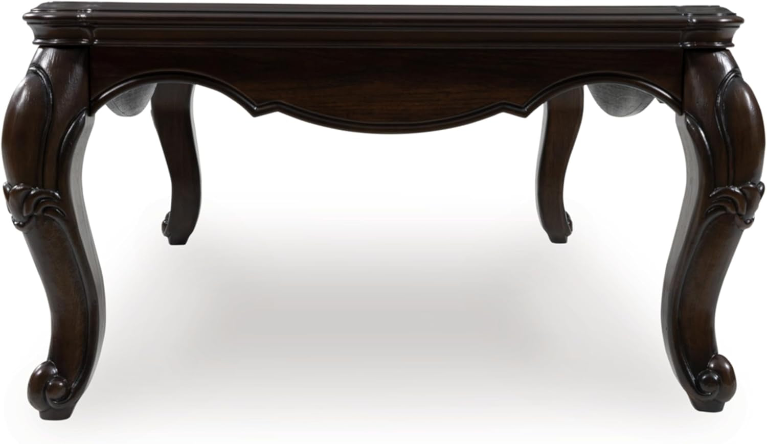 Maylee Classic Coffee Table with Cabriole Legs, Dark Brown