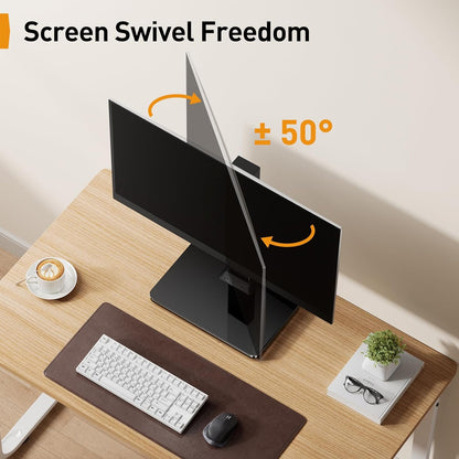 Monitor Stand, Freestanding Monitor Mount for 13-34 Inch Screens with 360 Degree Rotation, 5 Height Settings, Adjustable Desk Riser with Swivel and Tilt, Max VESA 100X100Mm, PGTVS29