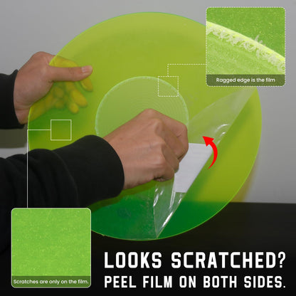 Turntable Mat Record Platter Slipmat: Greenlit Acrylic Record Player Platter Vinyl Slip Mats for Turntables Antistatic Tighter & Defined Bass, Green