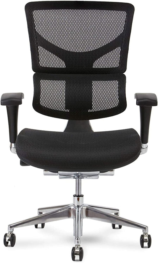 X2 Management Chair, Black K-Sport Mesh with Wide Seat - Ergonomic Office Seat/Dynamic Variable Lumbar Support/Floating Recline/Highly Adjustable/Perfect for Long Work Days