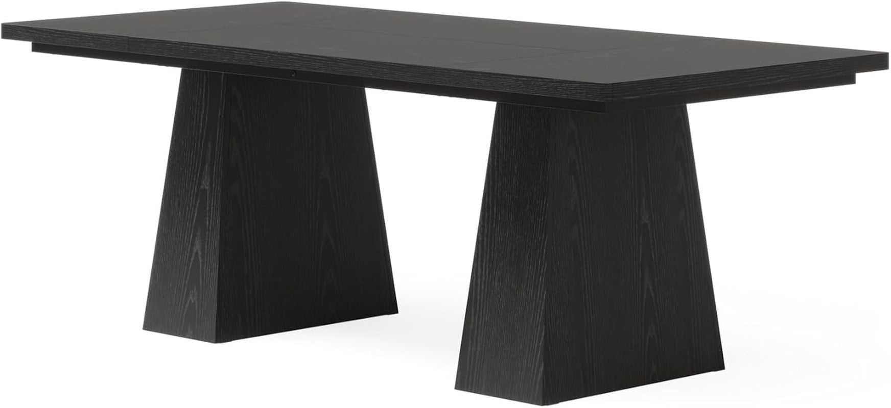 63-Inch Executive Desk, Large Office Computer Desk with Double Pedestal, Modern Simple Workstations Writing Table Conference Table Business Furniture for Home Office, Black