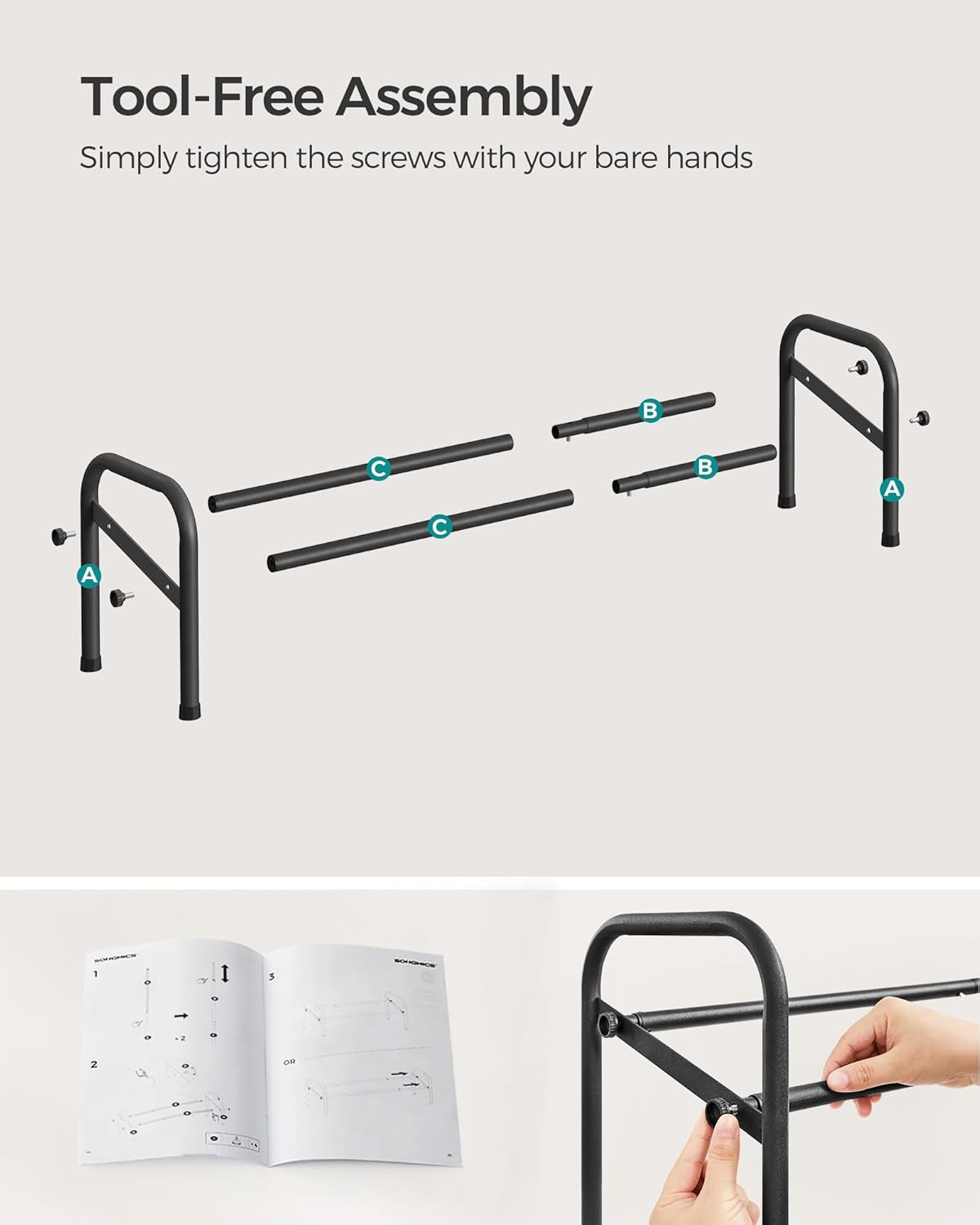 Expandable Shoe Rack, 1 Tier Shoe Rack Shelf, Adjustable Shoe Organizer Storage for 10 Pairs of Shoes, Metal Free Standing Shoe Racks for Closet, Front Door Entryway, Easy Assembly, Ink Black