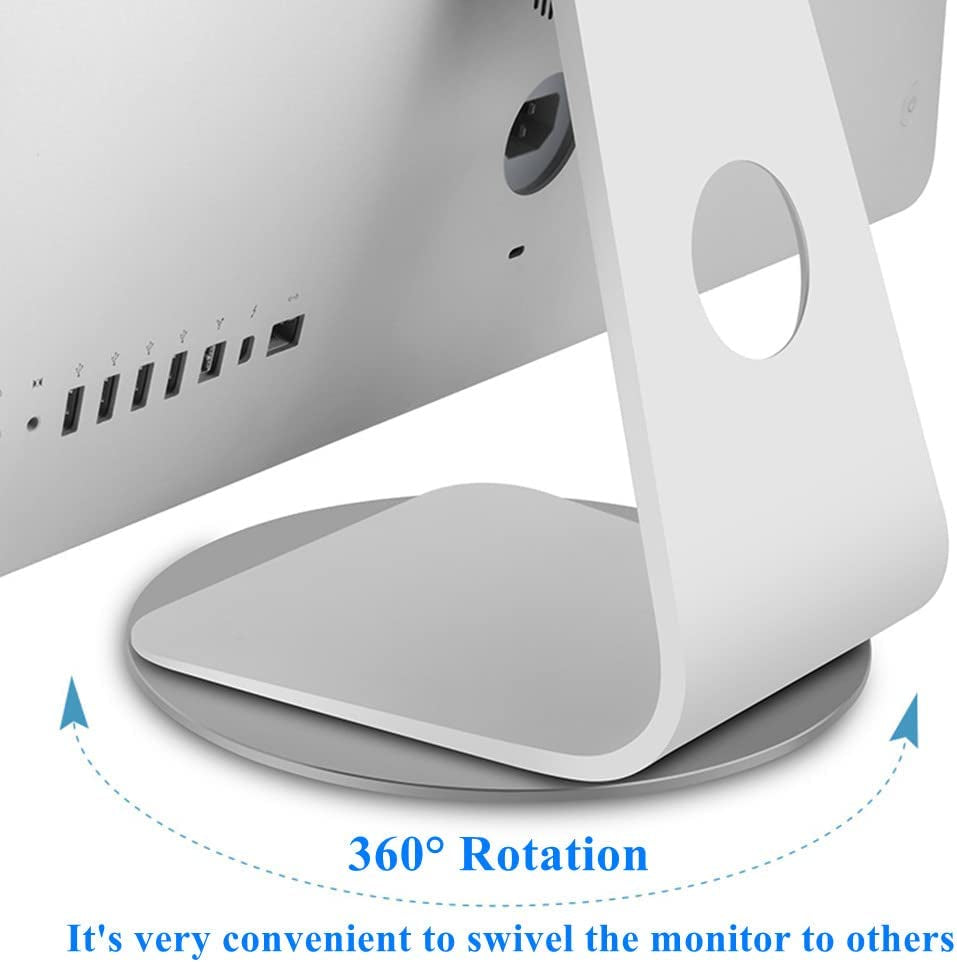 Aluminum 360° Rotation Monitor Swivel Base Computer Screen Monitor Turntable Stand Flat Panel TV Rotating Mat for Imac Laptop Potted Plants Arts Crafts Products Display Stand