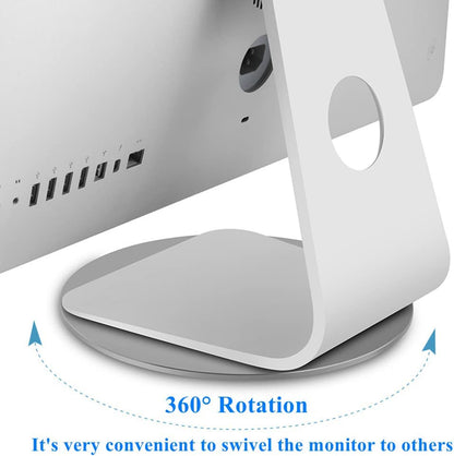 Aluminum 360° Rotation Monitor Swivel Base Computer Screen Monitor Turntable Stand Flat Panel TV Rotating Mat for Imac Laptop Potted Plants Arts Crafts Products Display Stand