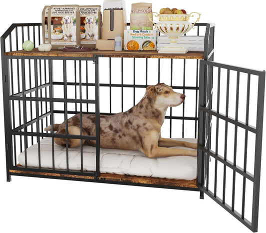 Dog Crate Furniture,Dog Crates for Large Dogs,Can Be Used as a TV Cabinet,Side Table,Coffee Table Wooden Dog Cage Brown