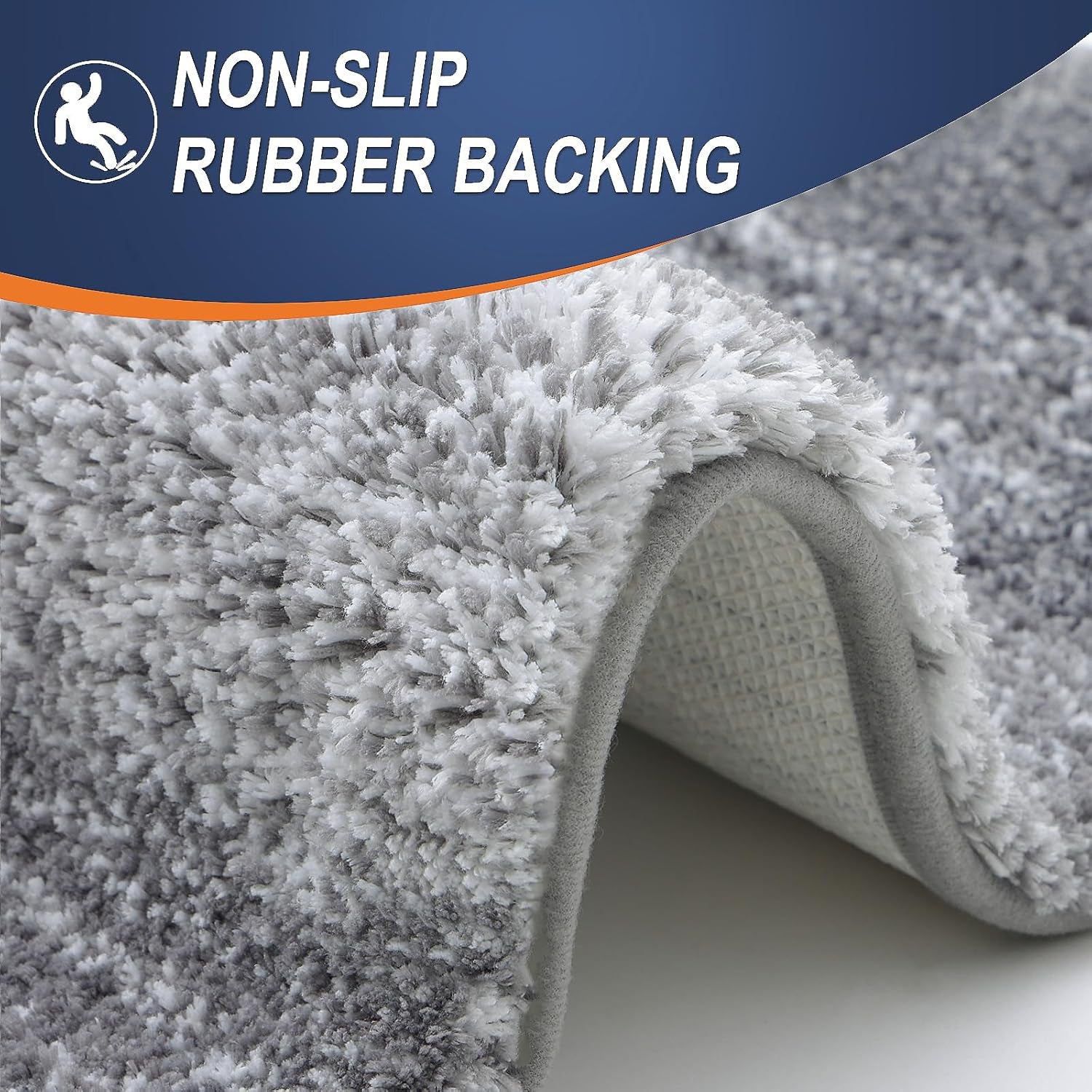 Bathroom Rugs Mat 30X20, Extra Soft Absorbent Microfiber Bath Rugs, Rubber Backing, Quick Dry, Machine Washable Bath Mats for Bathroom Floor, Tub and Shower, Home Decor Accessories, Grey