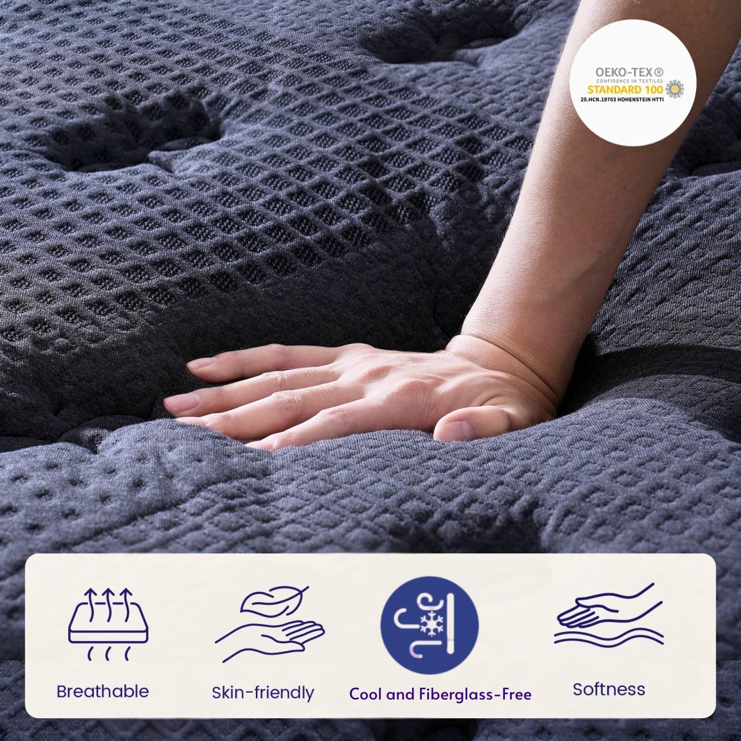 King Size Mattress, 14 Inch Deluxe Hybrid King Mattress in a Box, Medium Firm Mattresses with Gel Memory Foam & Pocket Springs, Pressure Relief, Cooling, Extra Edge Support [Upgraded Support]