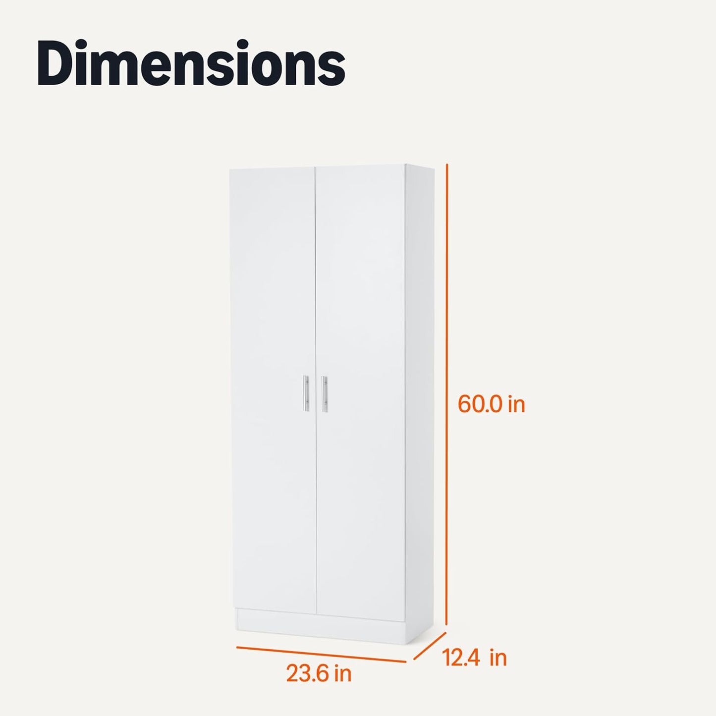 Storage Cabinet for Kitchen Pantry, White