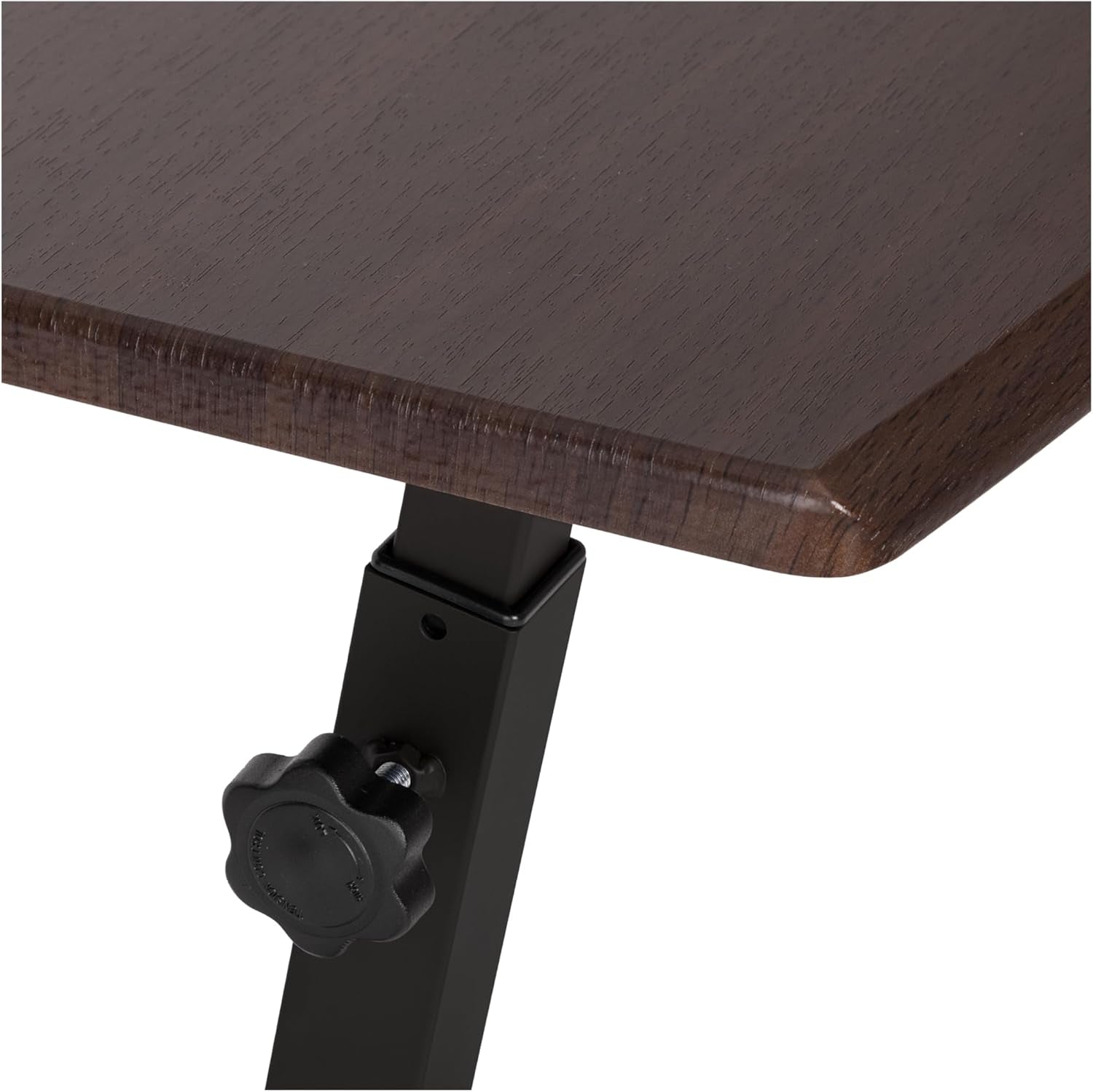 WEB162 Mobile Laptop Computer Desk Cart Height-Adjustable from 20.5" to 33", Slim, Walnut