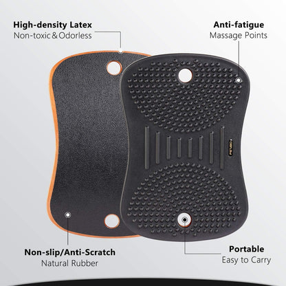 Standing Desk Mat Balance Board, anti Fatigue Mat Standing Desk Office, Wobble Board with Ergonomic Design, Obsidian Black