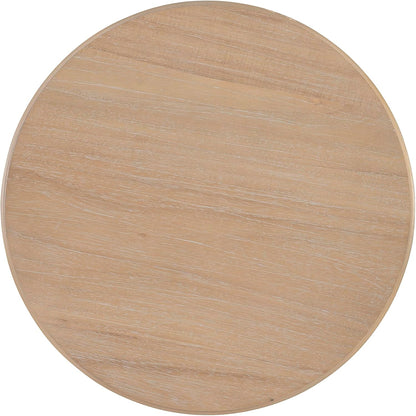 Tarkin round Natural Wood Turned Spindle Pedestal Side Accent Table